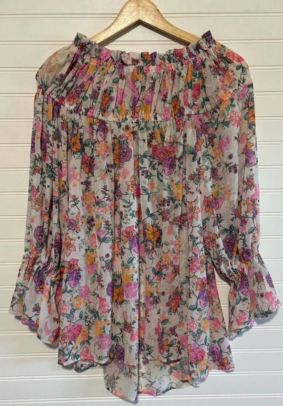 NWT Tularosa Floral Off-The-Shoulder Blouse Size S - Picture 7 of 7